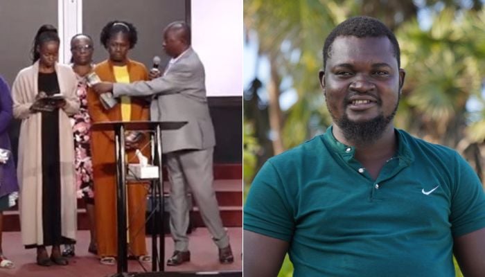 File image of Albert Ojwang's family (left) and the deceased teacher.